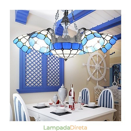 O Mar Mediterrâneo Rural Sitting Creative 6 + 1 Head Lamps e Lanternas O Mar Mediterrâneo Rural Sitting Creative 6 + 1 Head Lamps e Lanternas