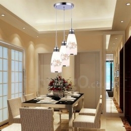 3 Luzes Modernas Contemporâneas Integradas de Metal Pendente