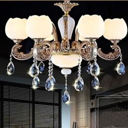 Pingente de cristal estilo europeu criativo estilo coreano americano liga de zinco luzes de jardim