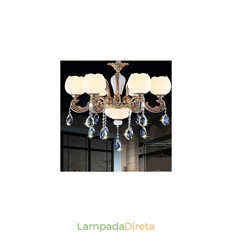 Pingente de cristal estilo europeu criativo estilo coreano americano liga de zinco luzes de jardim
