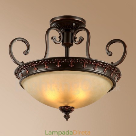 Luminária de teto embutida de metal integrada rústica de luz única Luminária de teto embutida de metal integrada rústica de luz única
