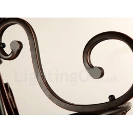 Luminária de teto embutida de metal integrada rústica de luz única