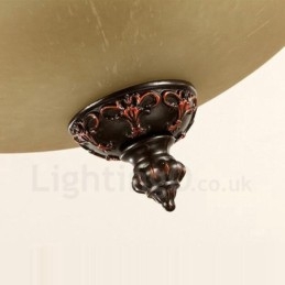 Luminária de teto embutida de metal integrada rústica de luz única