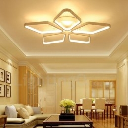 Luminária embutida de metal integrada contemporânea moderna de 5 luzes