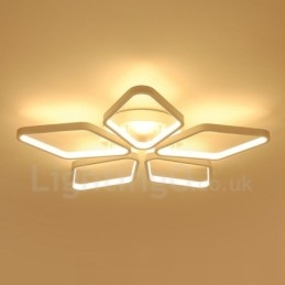 Luminária embutida de metal integrada contemporânea moderna de 5 luzes