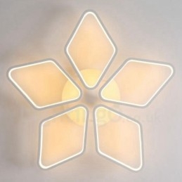 Luminária embutida de metal integrada contemporânea moderna de 5 luzes