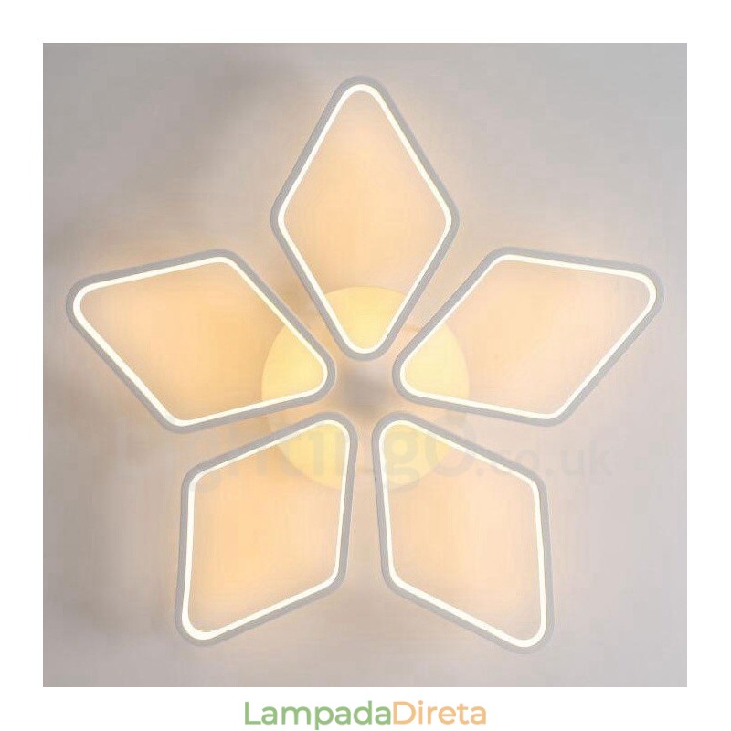 Luminária embutida de metal integrada contemporânea moderna de 5 luzes