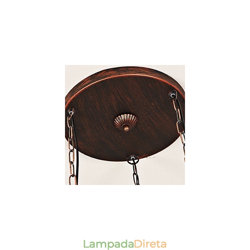 Luminária pendente de metal estilo retrô vintage rústico Lodge