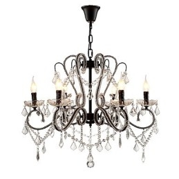 Lustre de cristal de 6 luzes moderno contemporâneo tradicional clássico rústico lodge vintage retrô