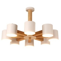8 Luzes Lustre Moderno Contemporâneo Tradicional Clássico Vintage Country Madeira Característica para Madeira