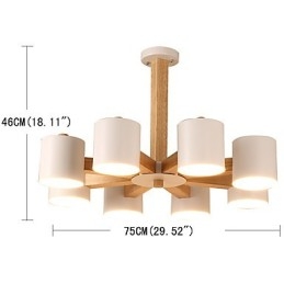 8 Luzes Lustre Moderno Contemporâneo Tradicional Clássico Vintage Country Madeira Característica para Madeira