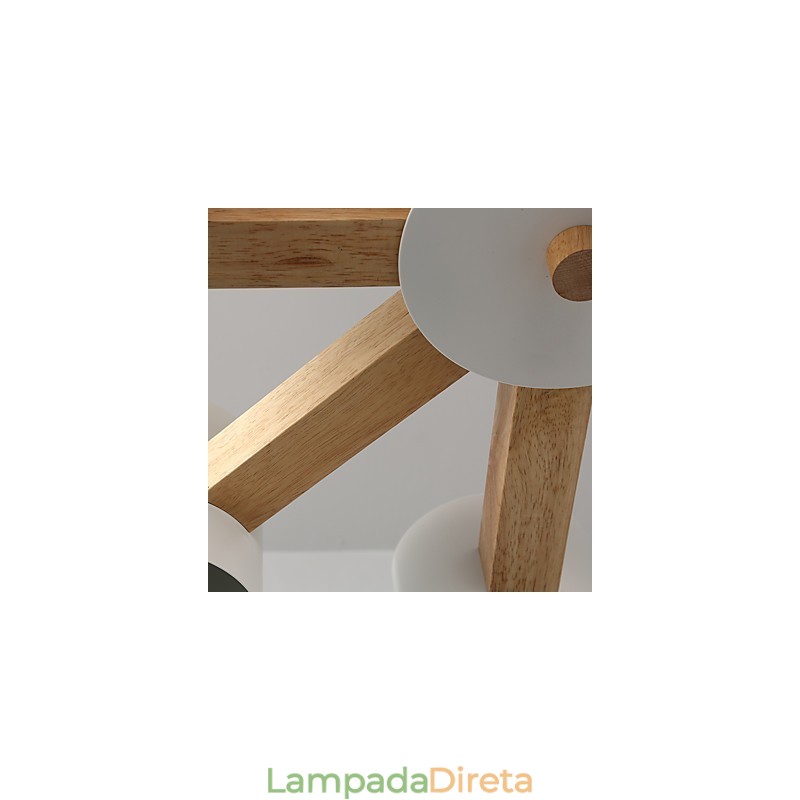 8 Luzes Lustre Moderno Contemporâneo Tradicional Clássico Vintage Country Madeira Característica para Madeira
