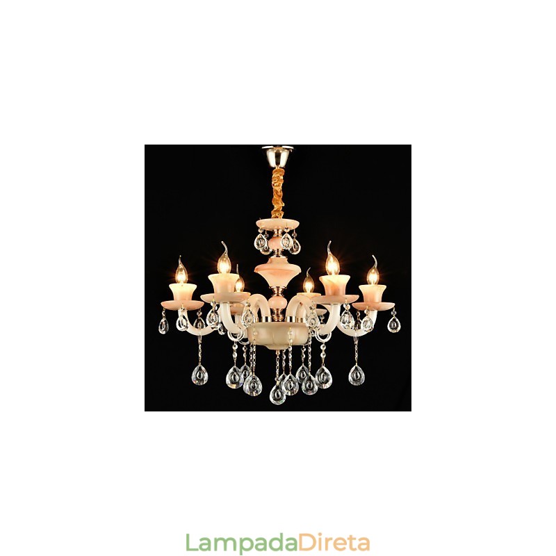 Moderno Contemporâneo Tradicional Clássico Galvanizado Característica para Cristal Mini Estilo Lustre de Metal