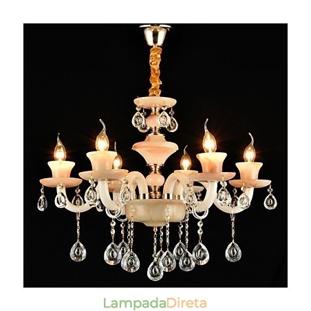 Moderno Contemporâneo Tradicional Clássico Galvanizado Característica para Cristal Mini Estilo Lustre de Metal Moderno Contemporâneo Tradicional Clássico Galvanizado Característica para Cristal Mini Estilo Lustre de Metal
