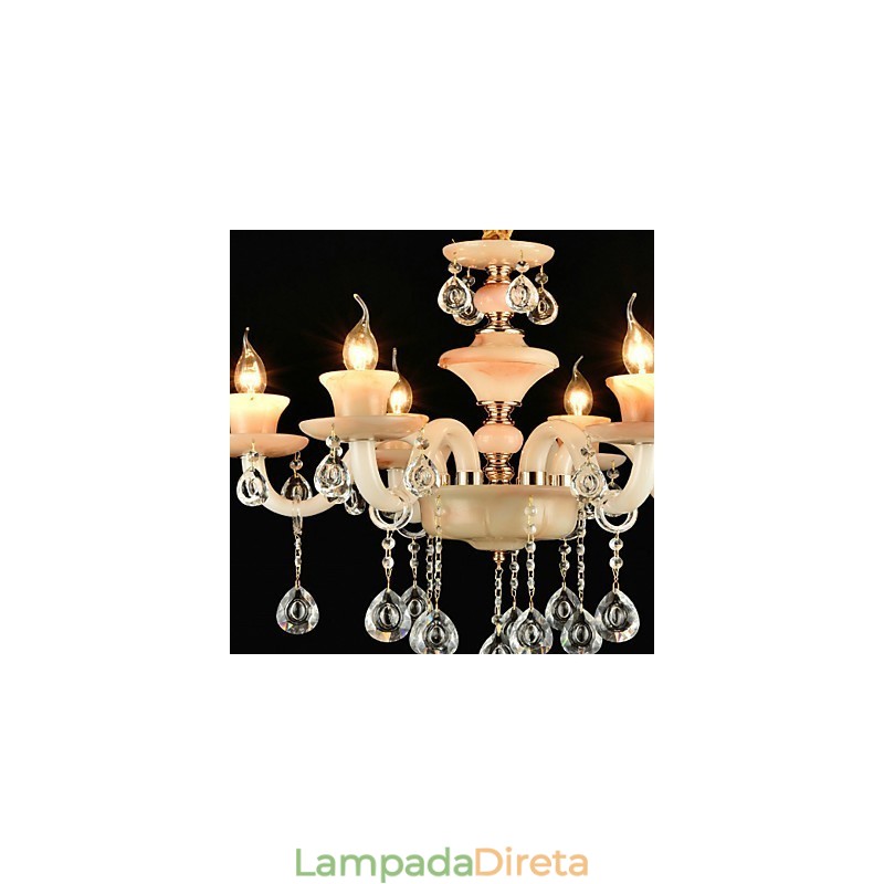 Moderno Contemporâneo Tradicional Clássico Galvanizado Característica para Cristal Mini Estilo Lustre de Metal