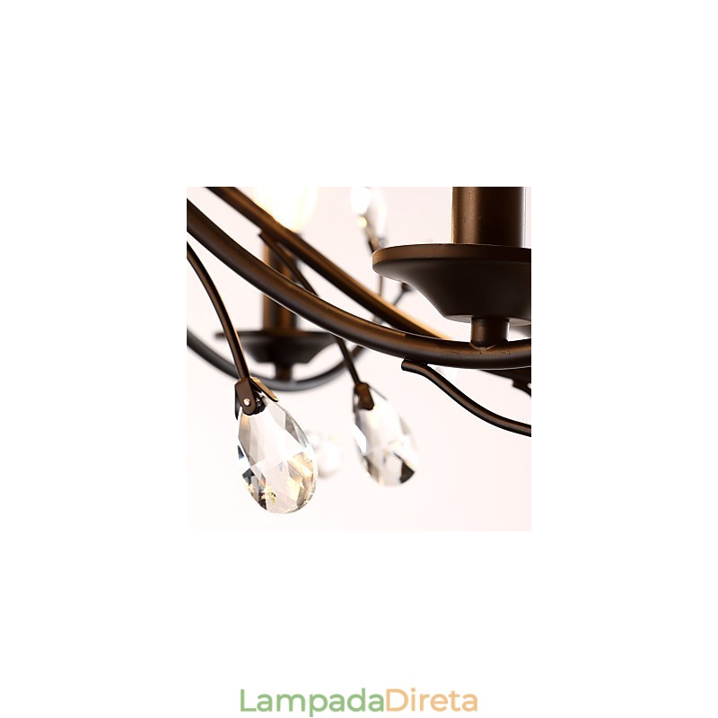 Lustre de cristal de 9 luzes moderno contemporâneo tradicional clássico vintage retrô country pintura característica