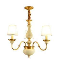 Lustre todo em cobre Lustre decorativo em jade