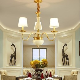 Lustre todo em cobre Lustre decorativo em jade