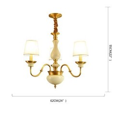 Lustre todo em cobre Lustre decorativo em jade