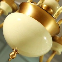 Lustre todo em cobre Lustre decorativo em jade