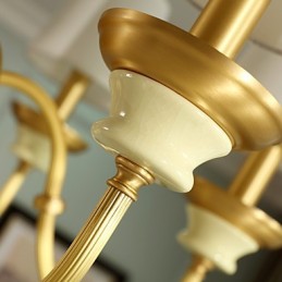 Lustre todo em cobre Lustre decorativo em jade