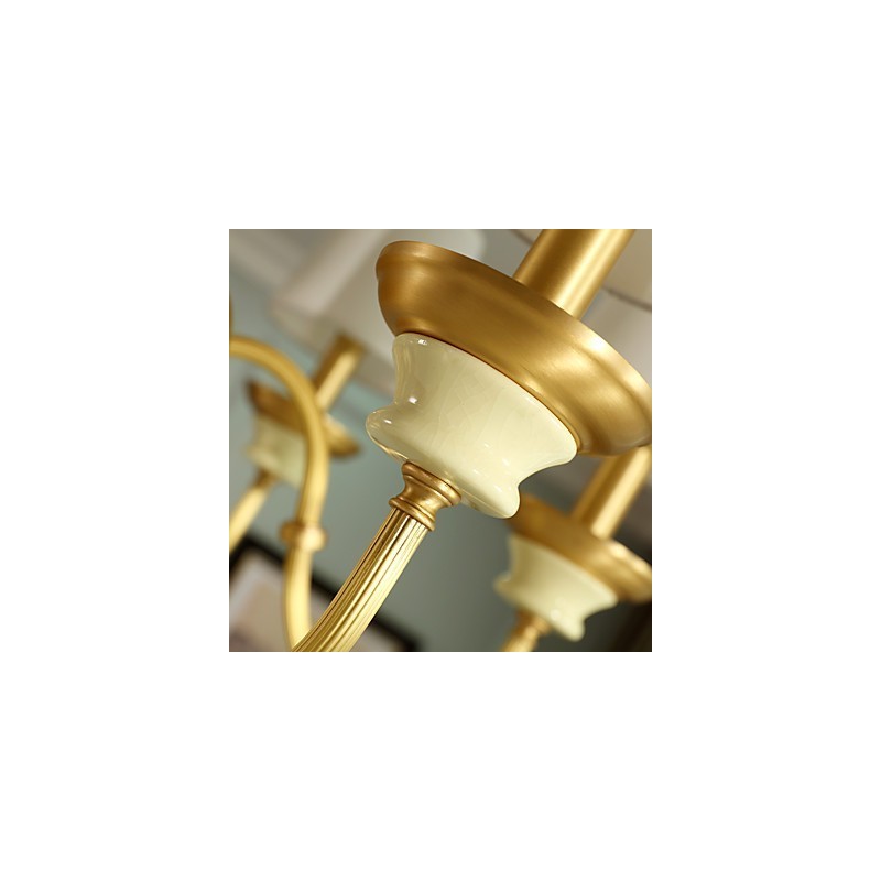 Lustre todo em cobre Lustre decorativo em jade