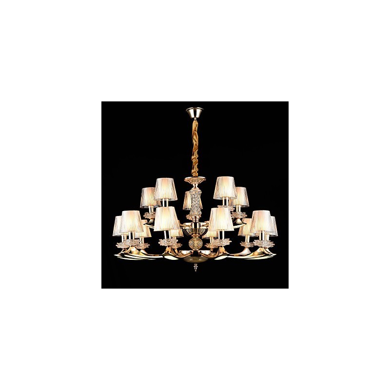 Luminária pendente de liga de zinco com recurso para cristal estilo mini metal interno lojas 15 lâmpadas