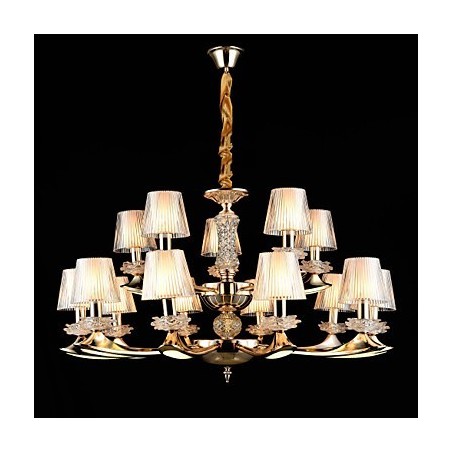 Luminária pendente de liga de zinco com recurso para cristal estilo mini metal interno lojas 15 lâmpadas Luminária pendente de liga de zinco com recurso para cristal estilo mini metal interno lojas 15 lâmpadas