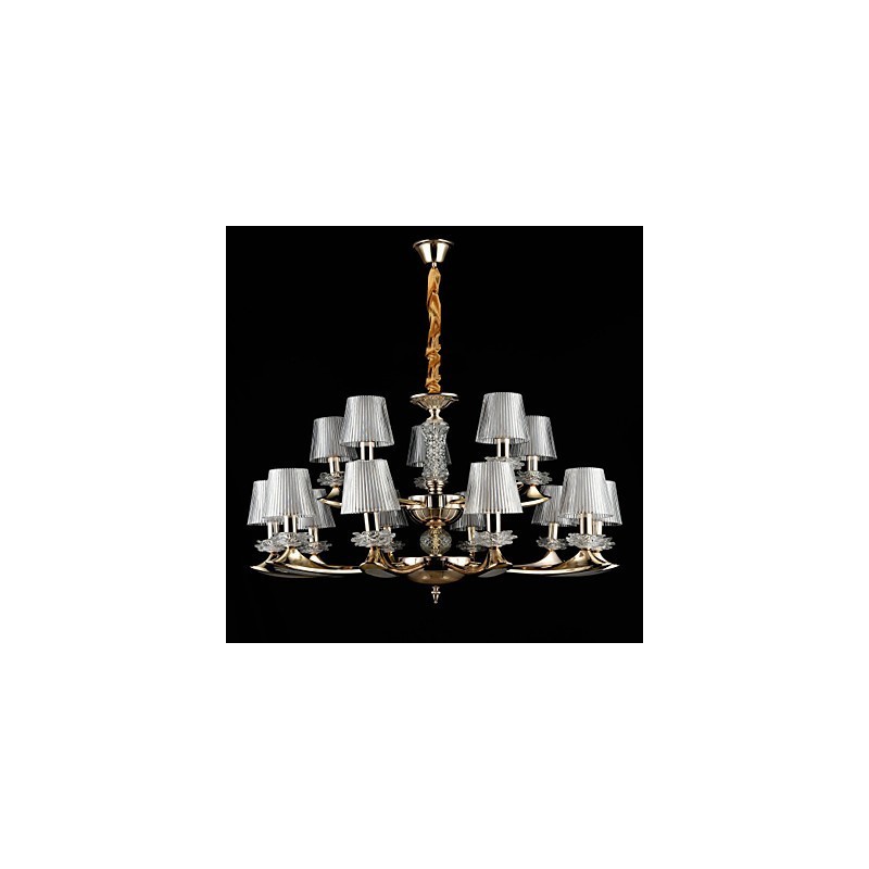 Luminária pendente de liga de zinco com recurso para cristal estilo mini metal interno lojas 15 lâmpadas