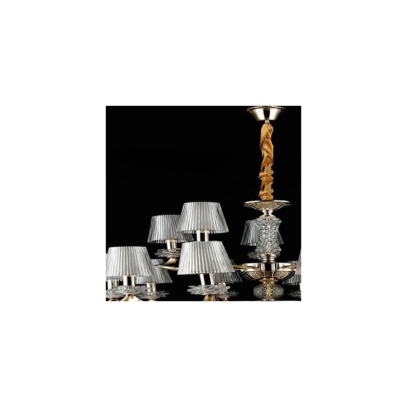 Luminária pendente de liga de zinco com recurso para cristal estilo mini metal interno lojas 15 lâmpadas