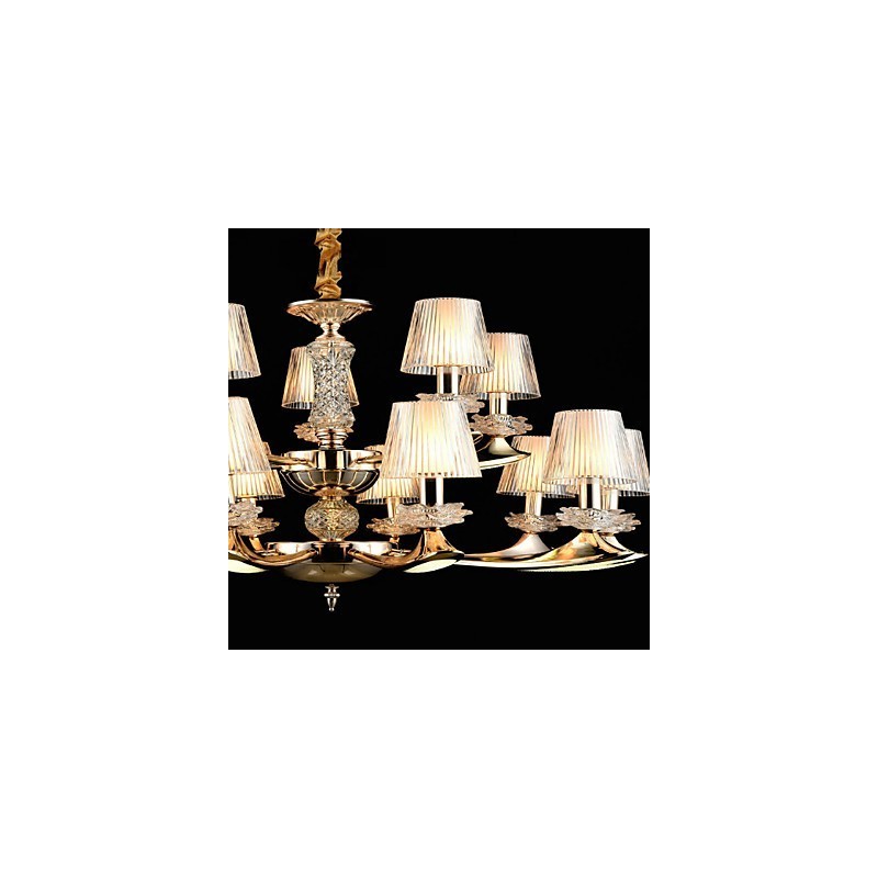 Luminária pendente de liga de zinco com recurso para cristal estilo mini metal interno lojas 15 lâmpadas