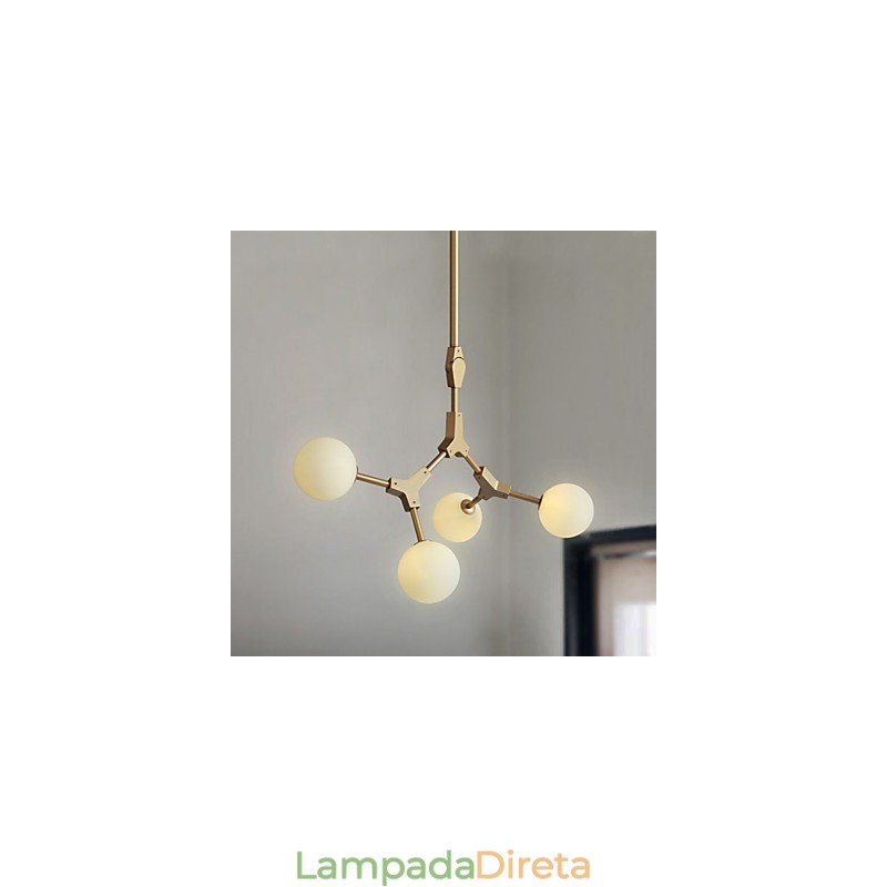 Recurso de pintura clássica tradicional para luminária pendente de madeira e bambu estilo mini