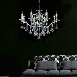 Lustre de Cristal Elegante com 8 Luzes