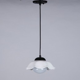 Pintura rústica de chalé para designers, lustre de 2 lâmpadas em metal para lojas internas