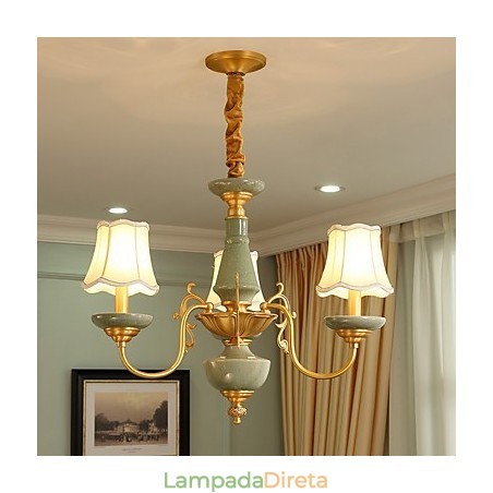 Lustre todo em cobre Lustre decorativo jade OP0 Lustre todo em cobre Lustre decorativo jade OP0