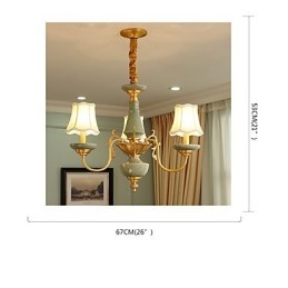 Lustre todo em cobre Lustre decorativo jade OP0