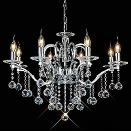 Lustre de Cristal Elegante com 8 Luzes