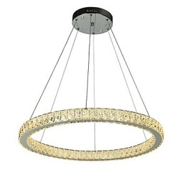 Luminária pendente de teto em anel regulável, lustre moderno, iluminação interna, luz com controle remoto