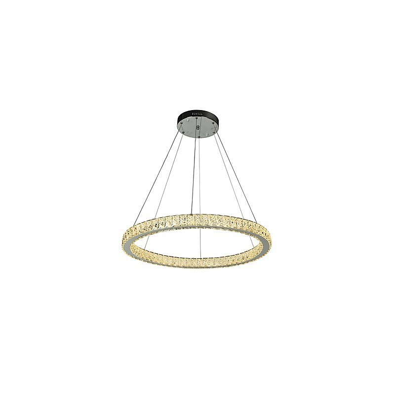 Luminária pendente de teto em anel regulável, lustre moderno, iluminação interna, luz com controle remoto