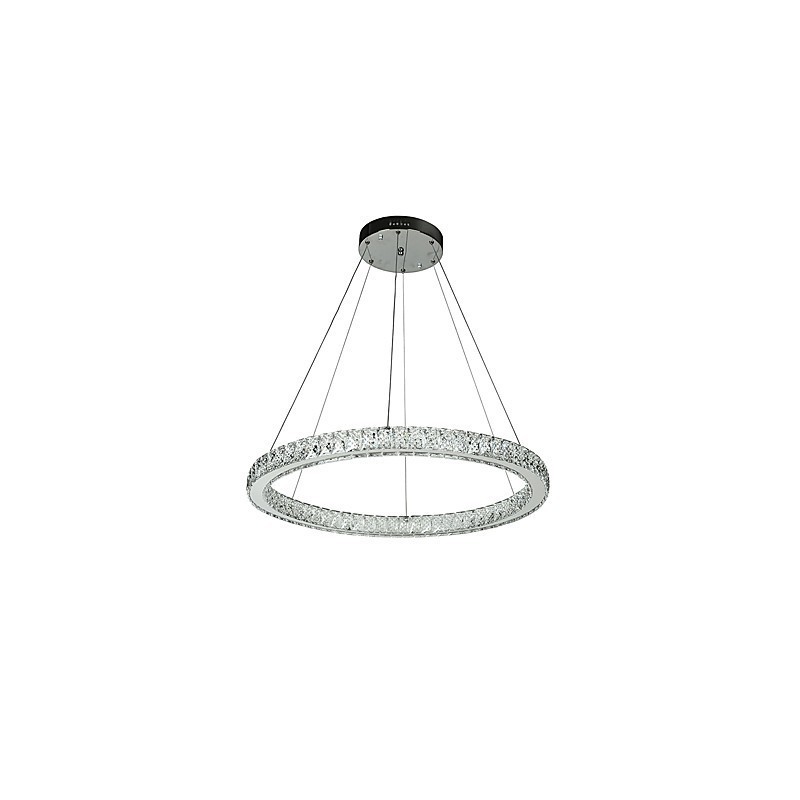 Luminária pendente de teto em anel regulável, lustre moderno, iluminação interna, luz com controle remoto