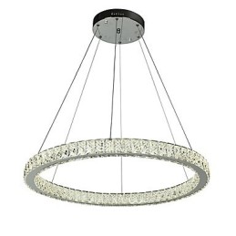 Luminária pendente de teto em anel regulável, lustre moderno, iluminação interna, luz com controle remoto