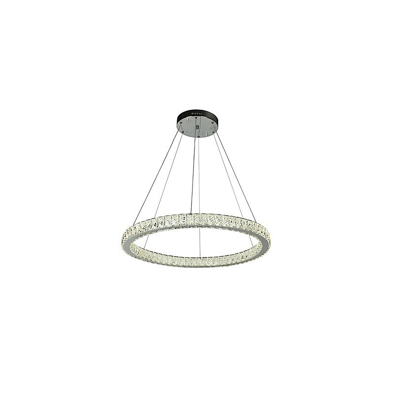 Luminária pendente de teto em anel regulável, lustre moderno, iluminação interna, luz com controle remoto