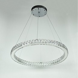Luminária pendente de teto em anel regulável, lustre moderno, iluminação interna, luz com controle remoto
