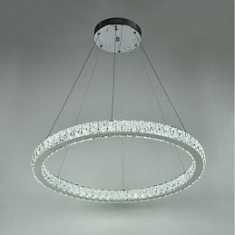 Luminária pendente de teto em anel regulável, lustre moderno, iluminação interna, luz com controle remoto