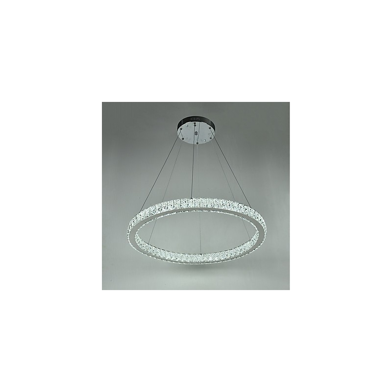 Luminária pendente de teto em anel regulável, lustre moderno, iluminação interna, luz com controle remoto