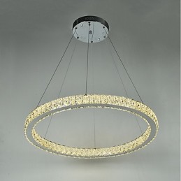 Luminária pendente de teto em anel regulável, lustre moderno, iluminação interna, luz com controle remoto
