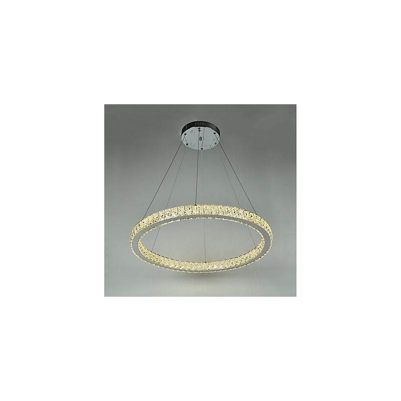 Luminária pendente de teto em anel regulável, lustre moderno, iluminação interna, luz com controle remoto