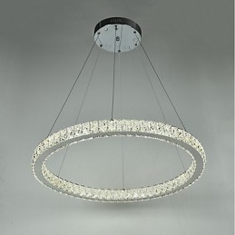 Luminária pendente de teto em anel regulável, lustre moderno, iluminação interna, luz com controle remoto