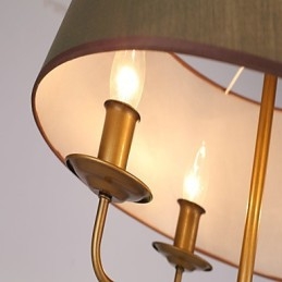 Pintura rústica de chalé para designers, lustre de 2 lâmpadas em metal para lojas internas