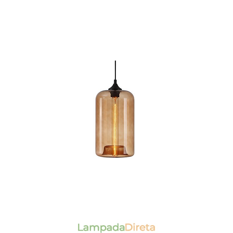 Pendente de design de garrafa 1 luz minimalista pintura de ferro